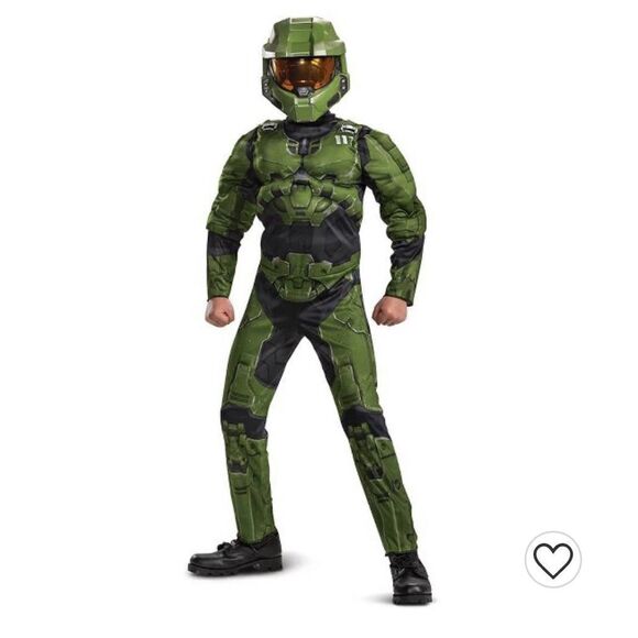 🔥Kids' HALO Master Chief Infinite Deluxe Halloween Costume Jumpsuit New - Picture 1 of 7